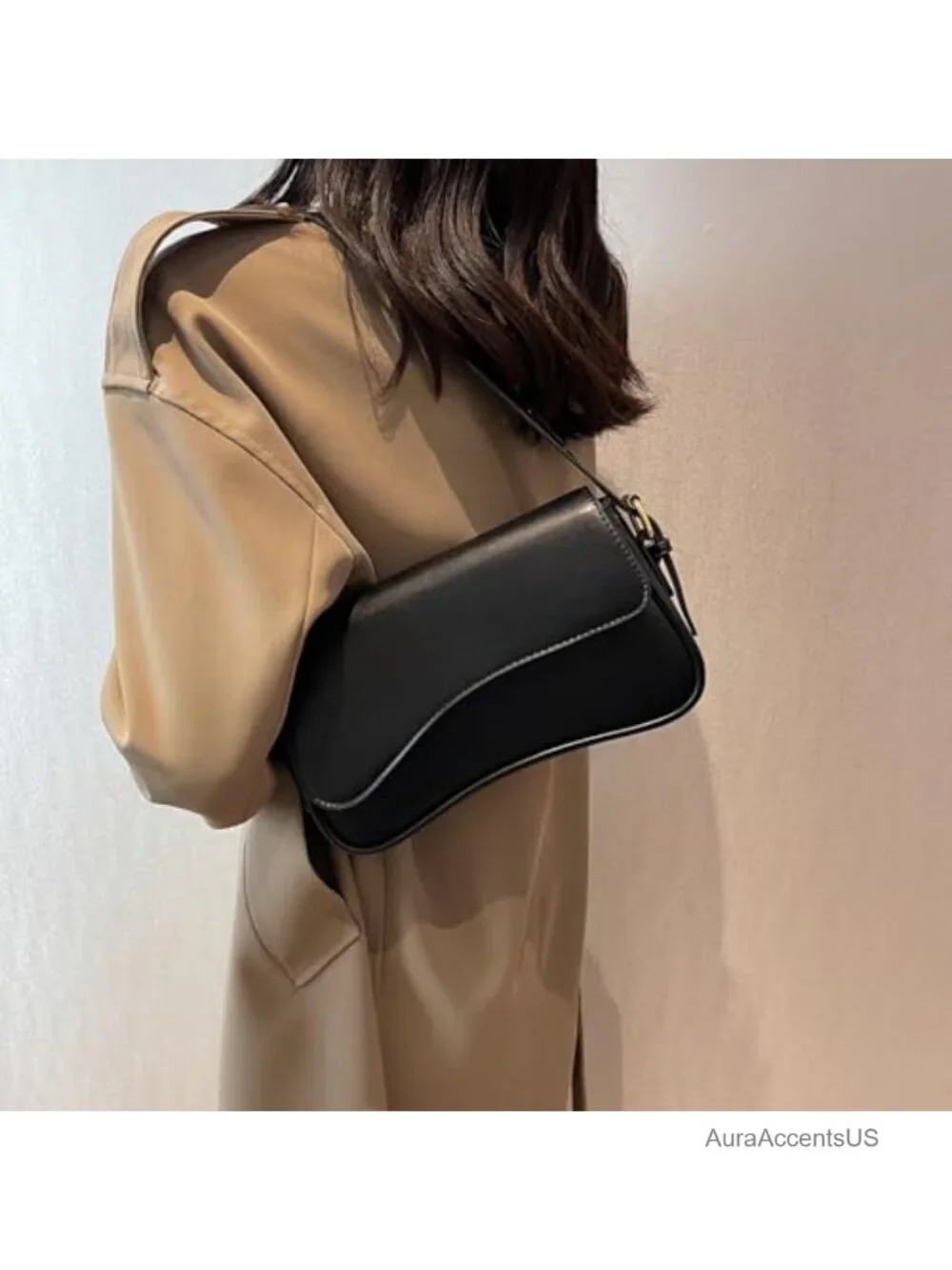 Vegan Leather Hobo Shoulder Bag Crossbody Purse with Adjustable Strap